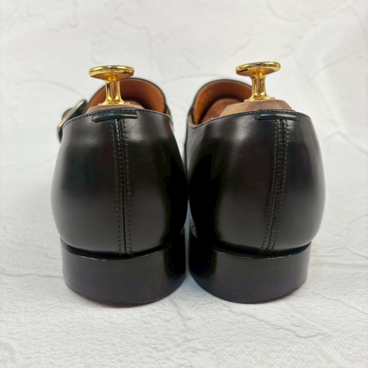 【良品】Church’s チャーチ WESTBURY ウエストバリー シングルモンク プレーン ストラップ シルバー金具 黒 ブラック UK6.5 / 25.0cm【W3343】