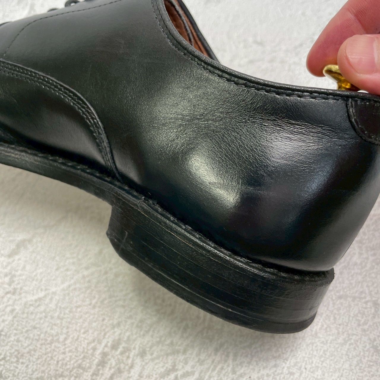 【美品】Allen Edmonds アレンエドモンズ Park Avenue パークアベニュー ストレート 内羽根 黒 ブラック BLACK US7 / 25cm【W3366】