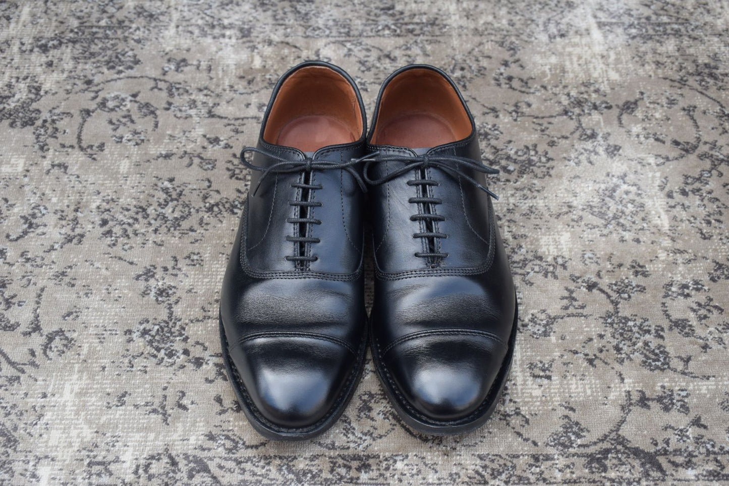 【美品】Allen Edmonds アレンエドモンズ Park Avenue パークアベニュー ストレート 内羽根 黒 ブラック BLACK US7 / 25cm【W3366】