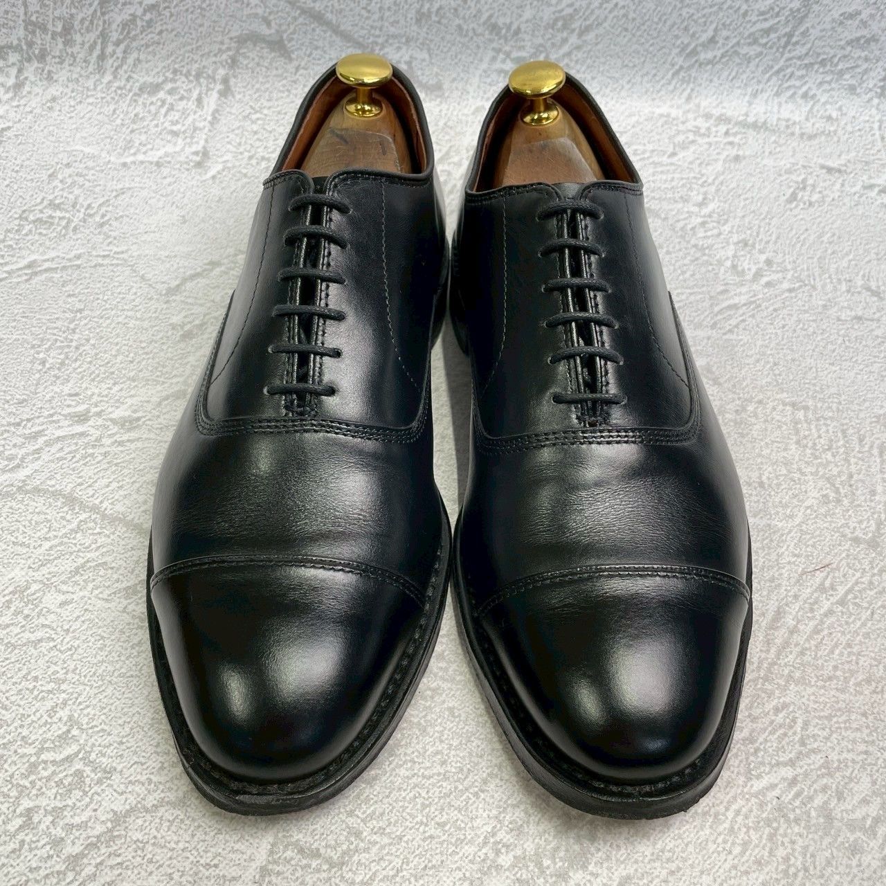 【美品】Allen Edmonds アレンエドモンズ Park Avenue パークアベニュー ストレート 内羽根 黒 ブラック BLACK US7 / 25cm【W3366】
