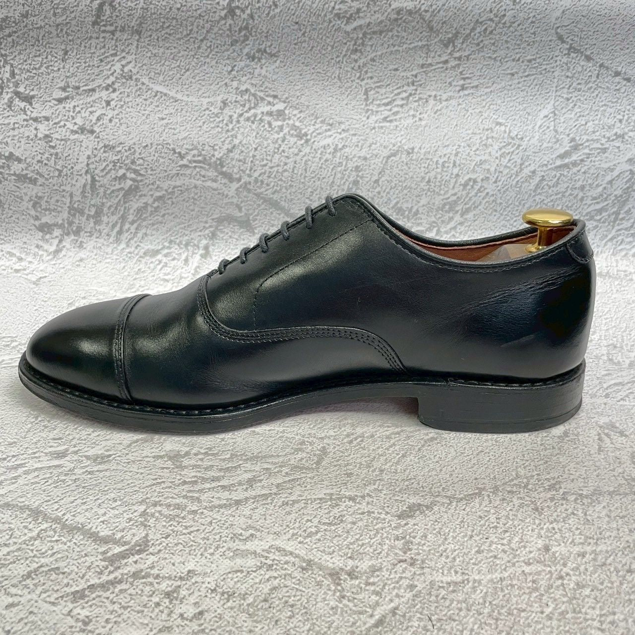 【美品】Allen Edmonds アレンエドモンズ Park Avenue パークアベニュー ストレート 内羽根 黒 ブラック BLACK US7 / 25cm【W3366】
