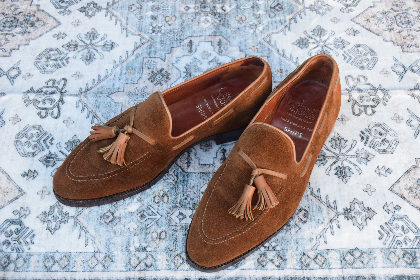 【良品】クロケットアンドジョーンズ GUERNSEY タッセルローファー 茶 7