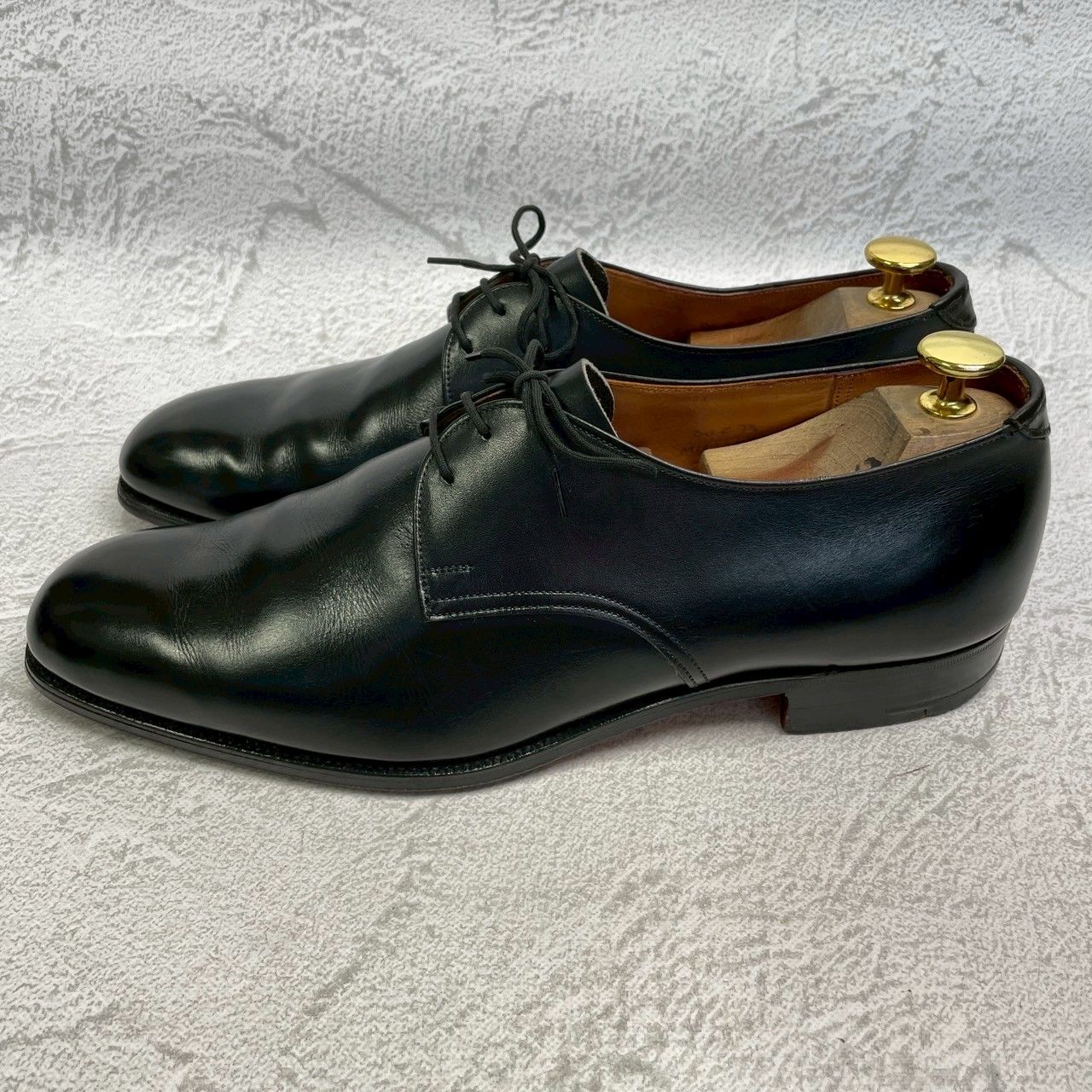 【美品】Church’s チャーチ 2都市 プレーントゥ 外羽根 3ホール 黒 ブラック UK9 / 90F / 27.5cm【W3365】旧旧チャーチ