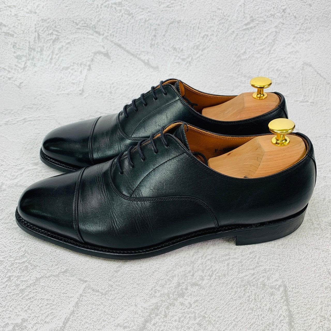 【美品】スコッチグレイン 9052 ストレート 内羽根 黒 25.5 ヒロカワ