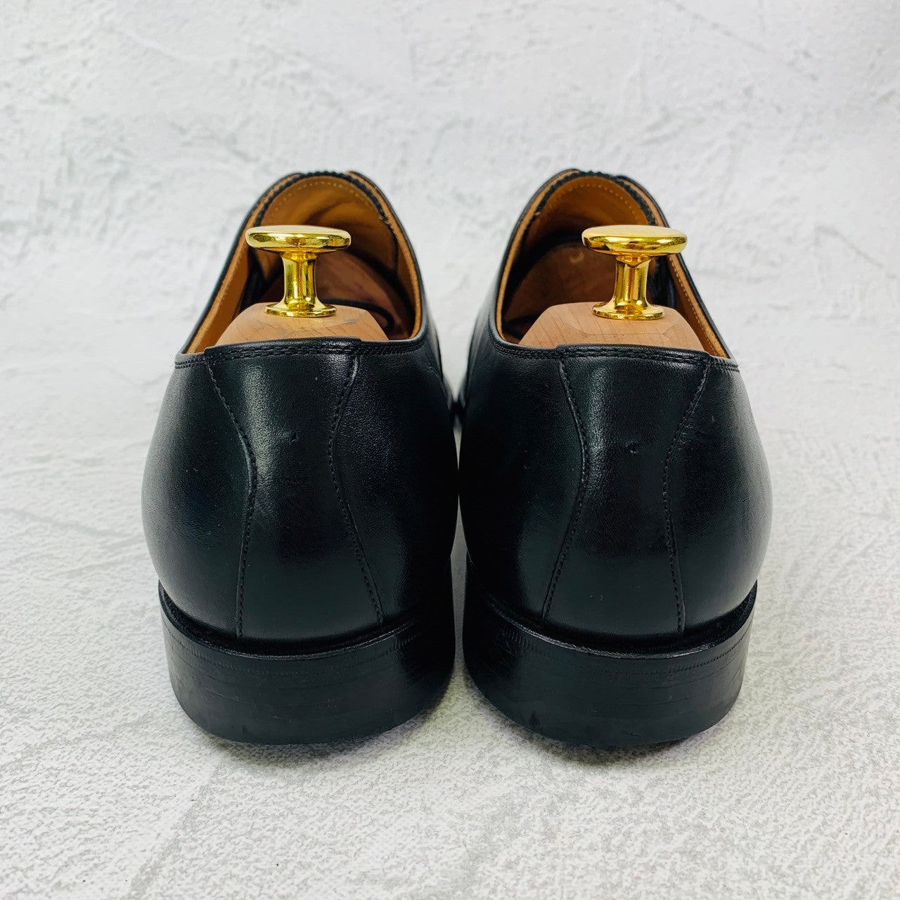 【美品】スコッチグレイン 9052 ストレート 内羽根 黒 25.5 ヒロカワ