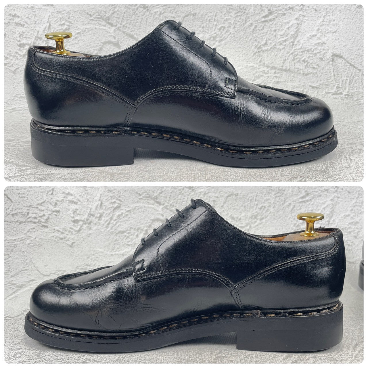 【リフト交換済み】PARABOOT パラブーツ CHAMBORD シャンボード Uチップ 黒 ブラック UK7.5 / 26.0cm【W3471】