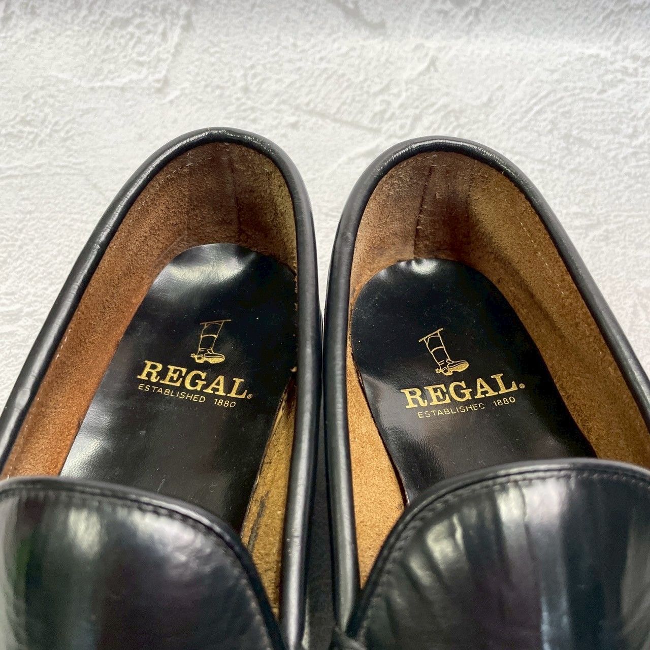 【オールソール済み】REGAL リーガル コブラヴァンプ ローファー 黒 ブラック 24.5cm【W3367】
