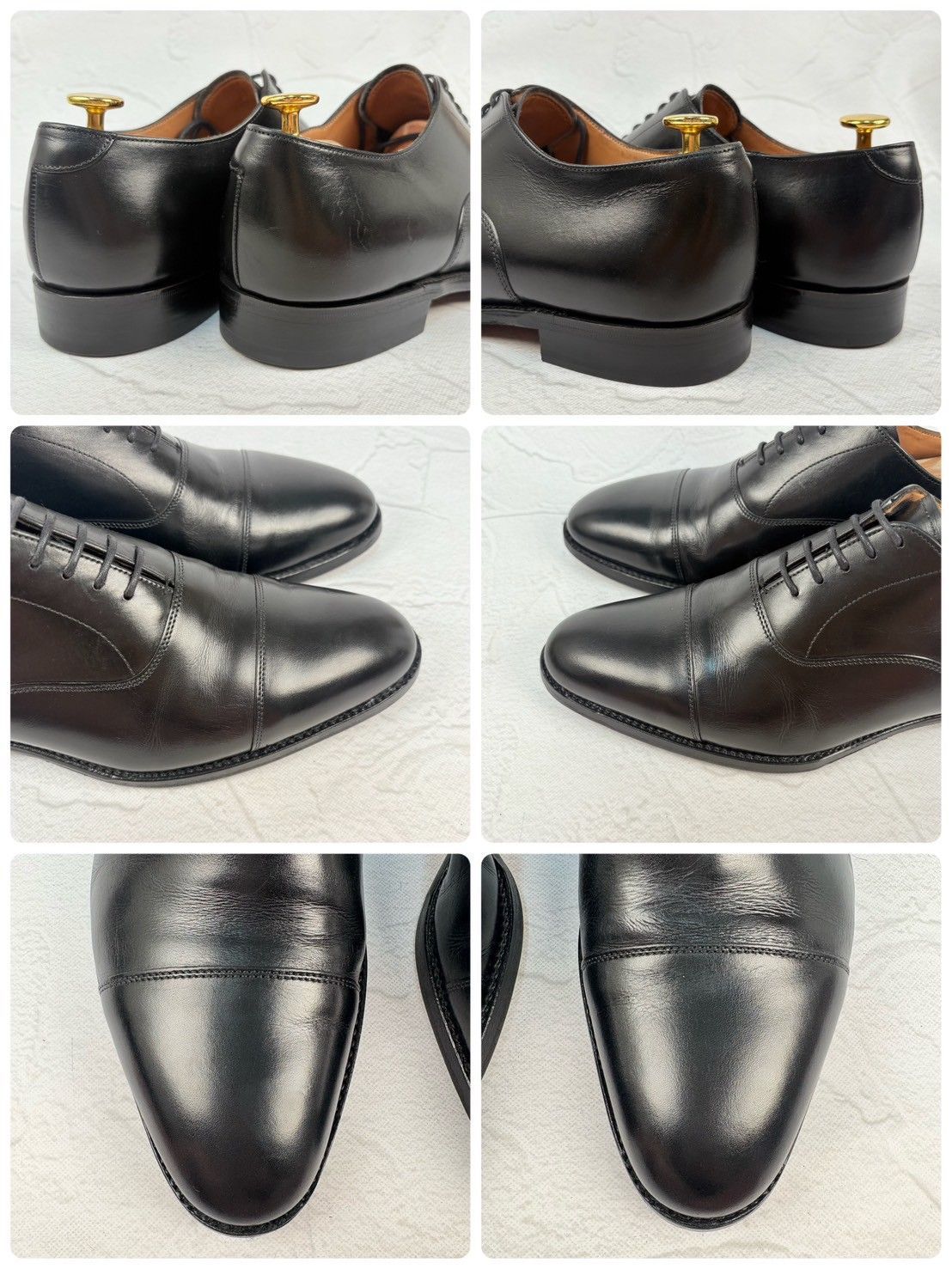【美品 ソール修理済み】JOSEPH CHEANEY&SONS ジョセフチーニーアンドサンズ LIME ライム ストレート 内羽根 黒 ブラック UK6.5 / 25.5cm【W3342】