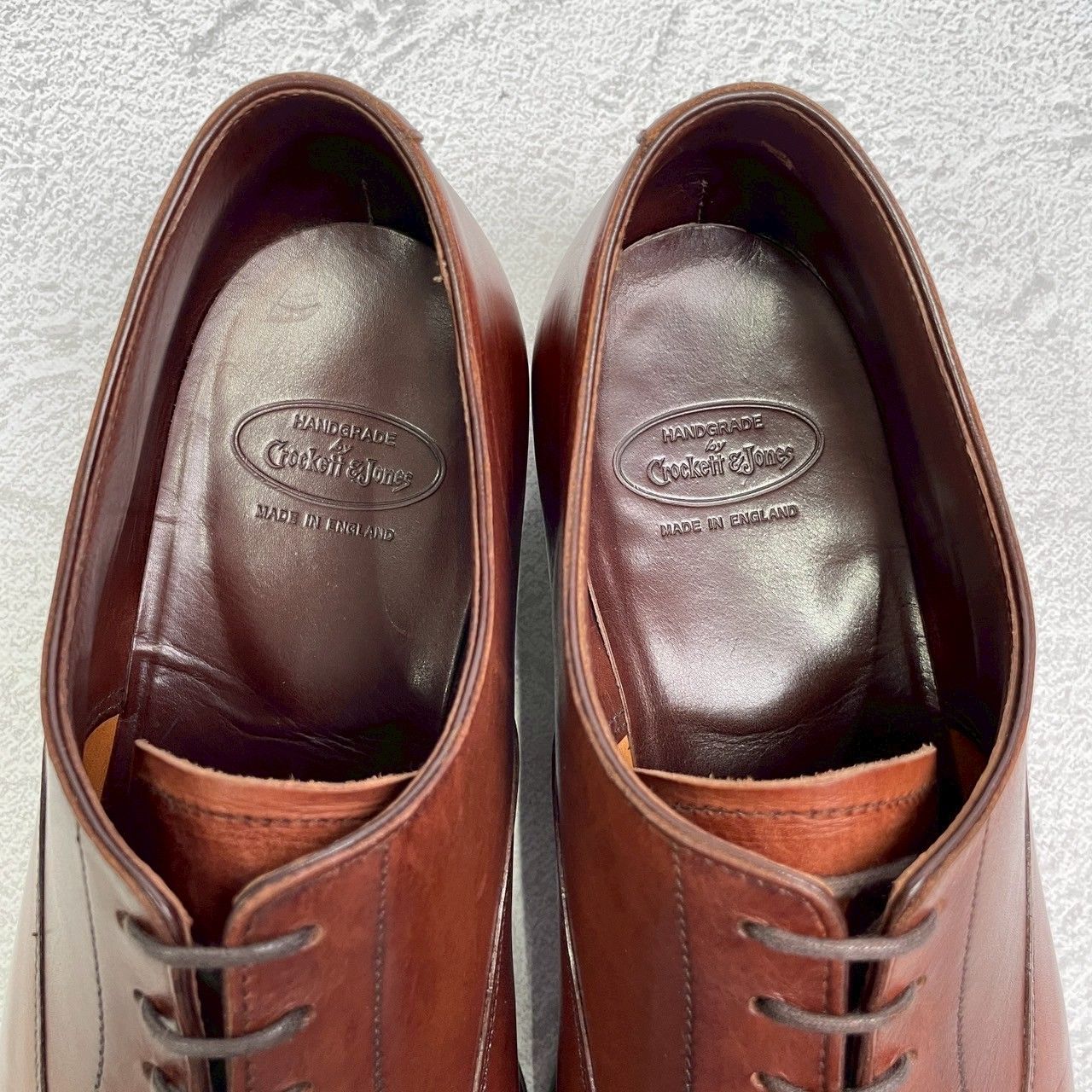 【良品】Crockett&Jones クロケットアンドジョーンズ CONWAY コンウェイ プレーン 内羽根 茶 ブラウン UK8 / 26.5cm【W3362】BROWN