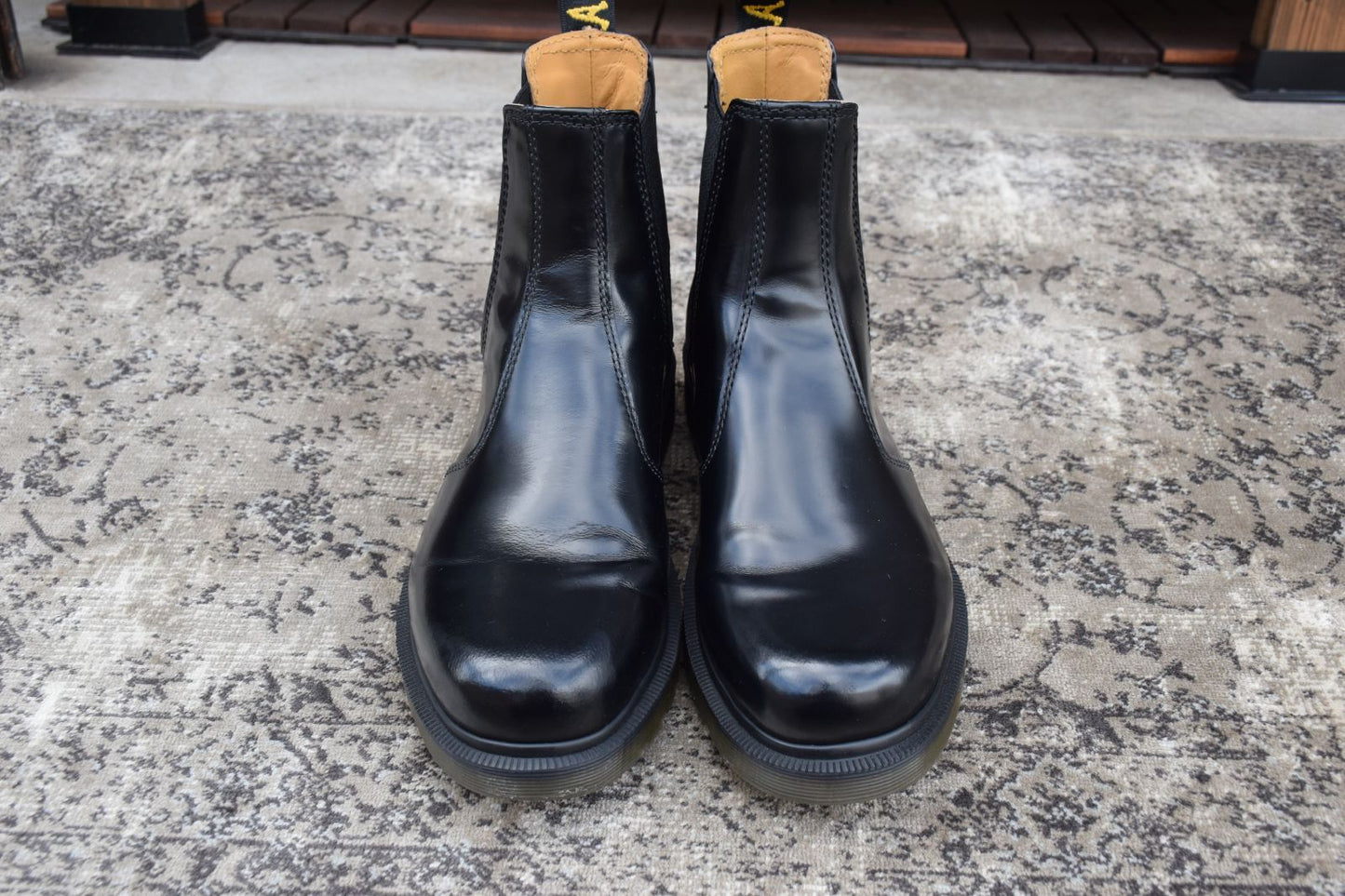 【美品】Dr.Martens ドクターマーチン 2976 サイドゴアブーツ チェルシーブーツ 黒 ブラック UK6 / 25cm【W3373】