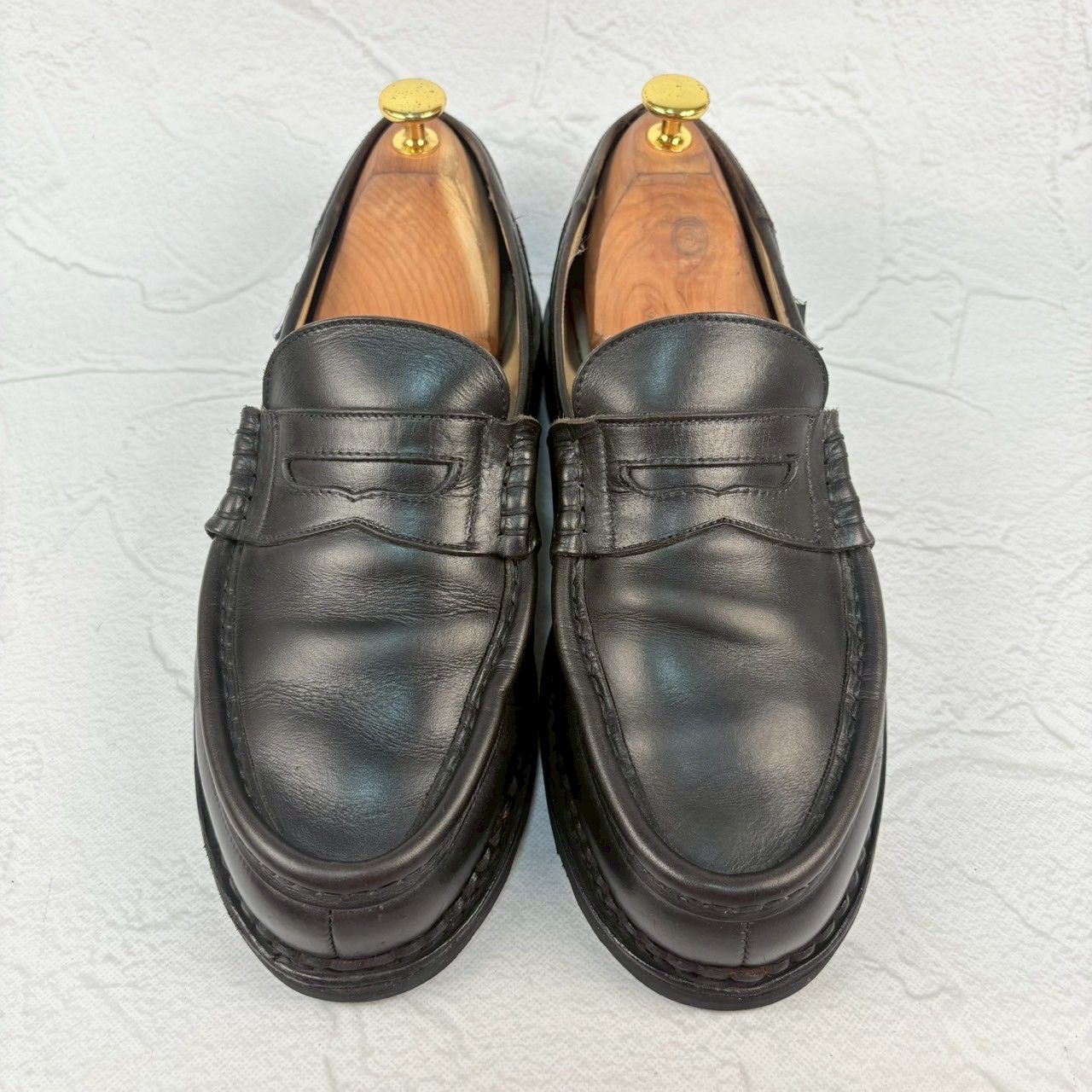 Paraboot パラブーツ REIMS ランス コインローファー 黒 ブラック UK8 / 26.5cm【W3345】