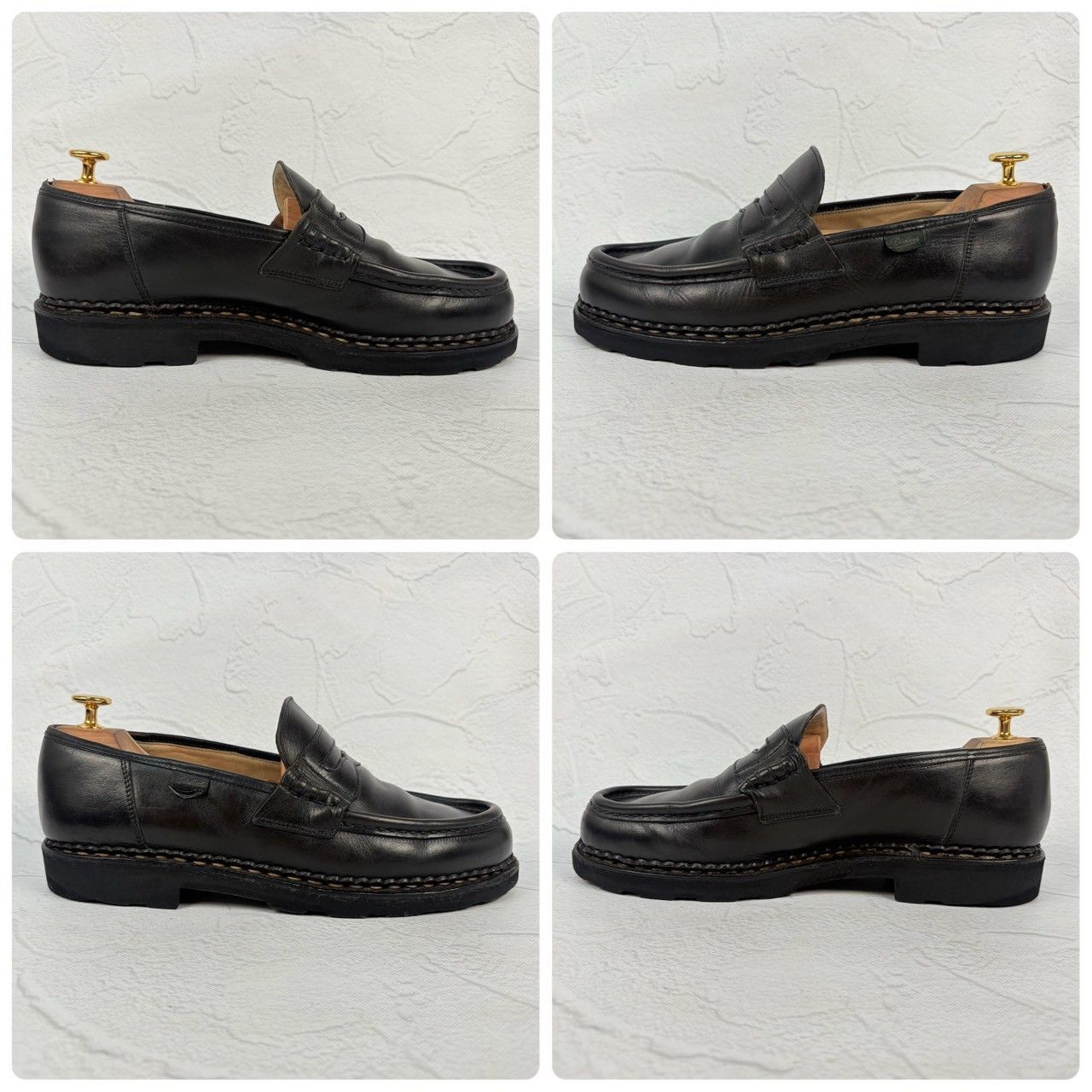 Paraboot パラブーツ REIMS ランス コインローファー 黒 ブラック UK8 / 26.5cm【W3345】