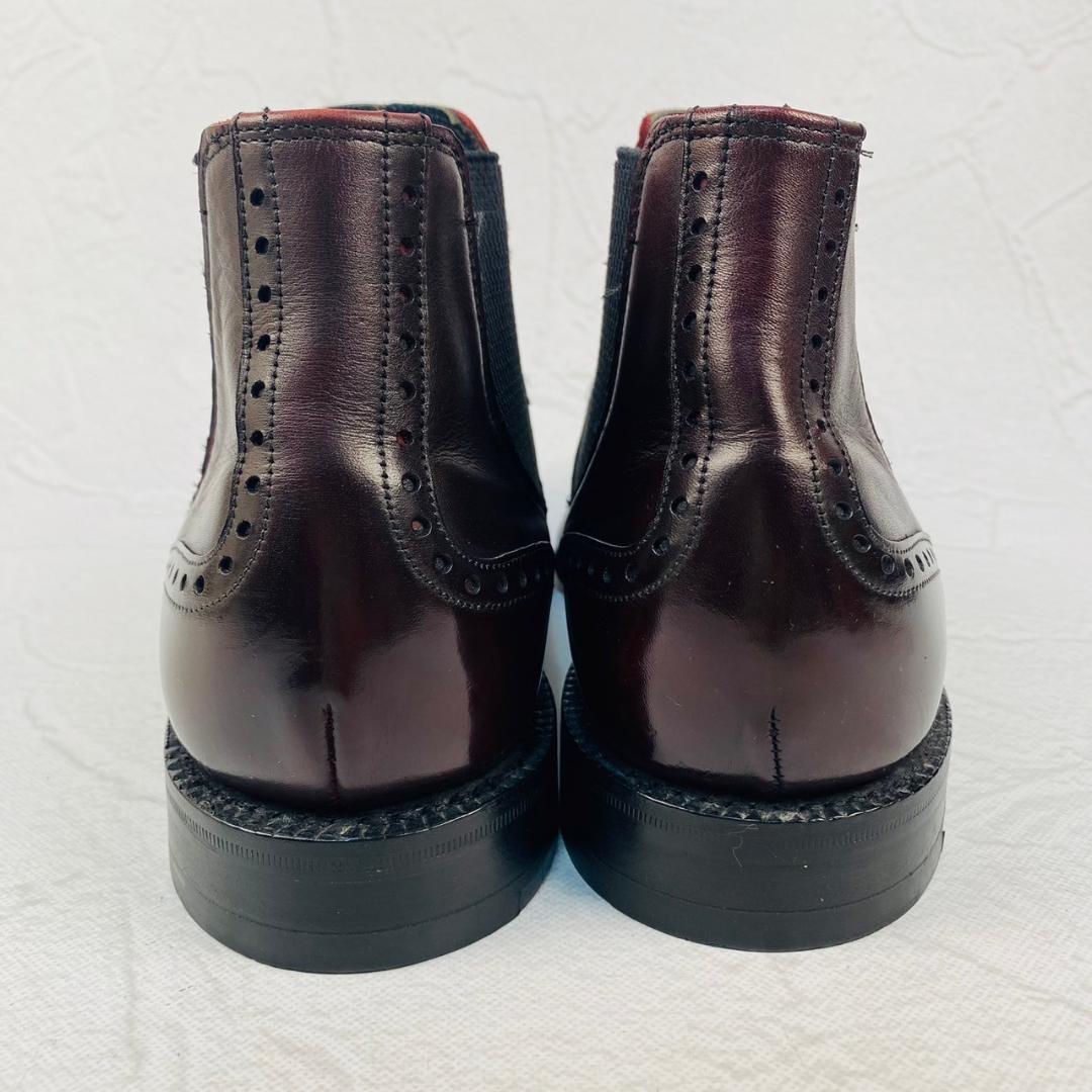 【美品】JOSEPH CHEANEY AND SONS ジョセフチーニーアンドサンズ HURRING ハーリング サイドゴア チェルシーブーツ 赤茶 バーガンディー UK6 / 25cm【W2951】