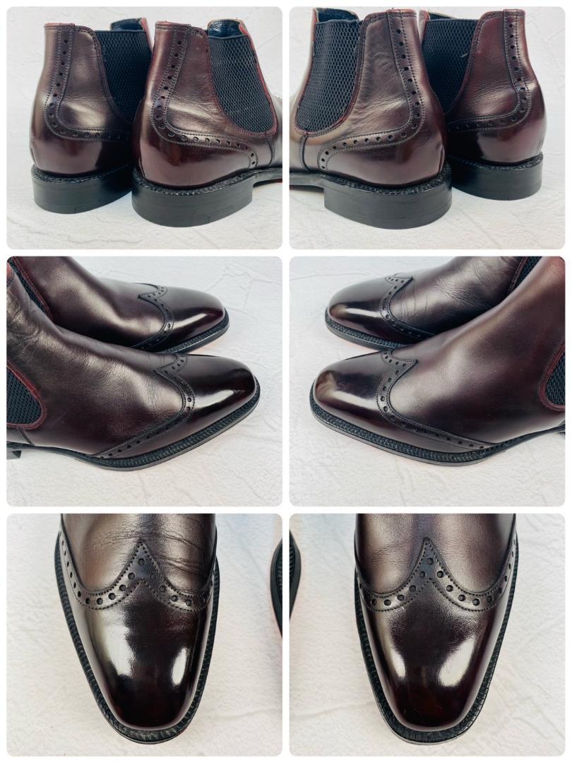 【美品】JOSEPH CHEANEY AND SONS ジョセフチーニーアンドサンズ HURRING ハーリング サイドゴア チェルシーブーツ 赤茶 バーガンディー UK6 / 25cm【W2951】