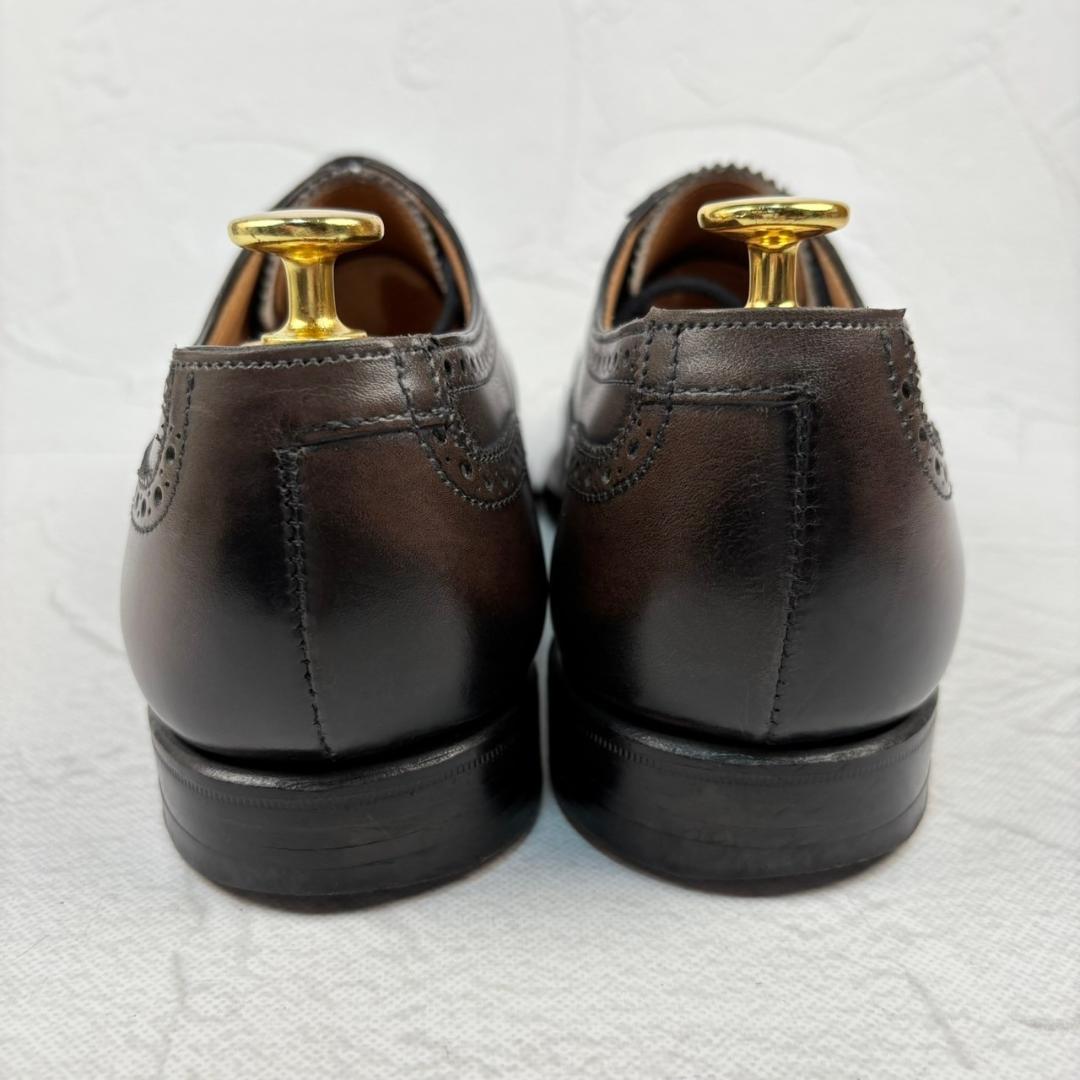 【良品】Crockett&Jones クロケットアンドジョーンズ GUILDFORD ギルフォード ウイング 内羽根 ブローグ グレー GRAY UK6E / 24.5cm【W2974】