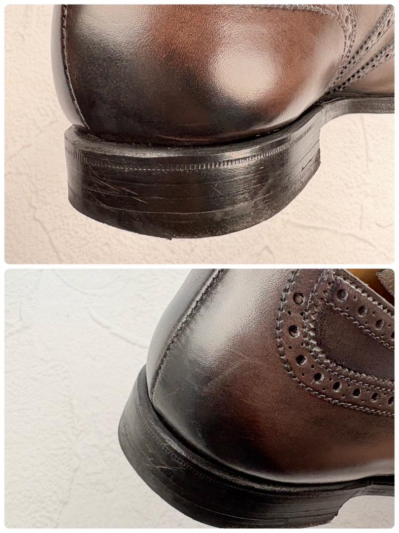 【良品】Crockett&Jones クロケットアンドジョーンズ GUILDFORD ギルフォード ウイング 内羽根 ブローグ グレー GRAY UK6E / 24.5cm【W2974】