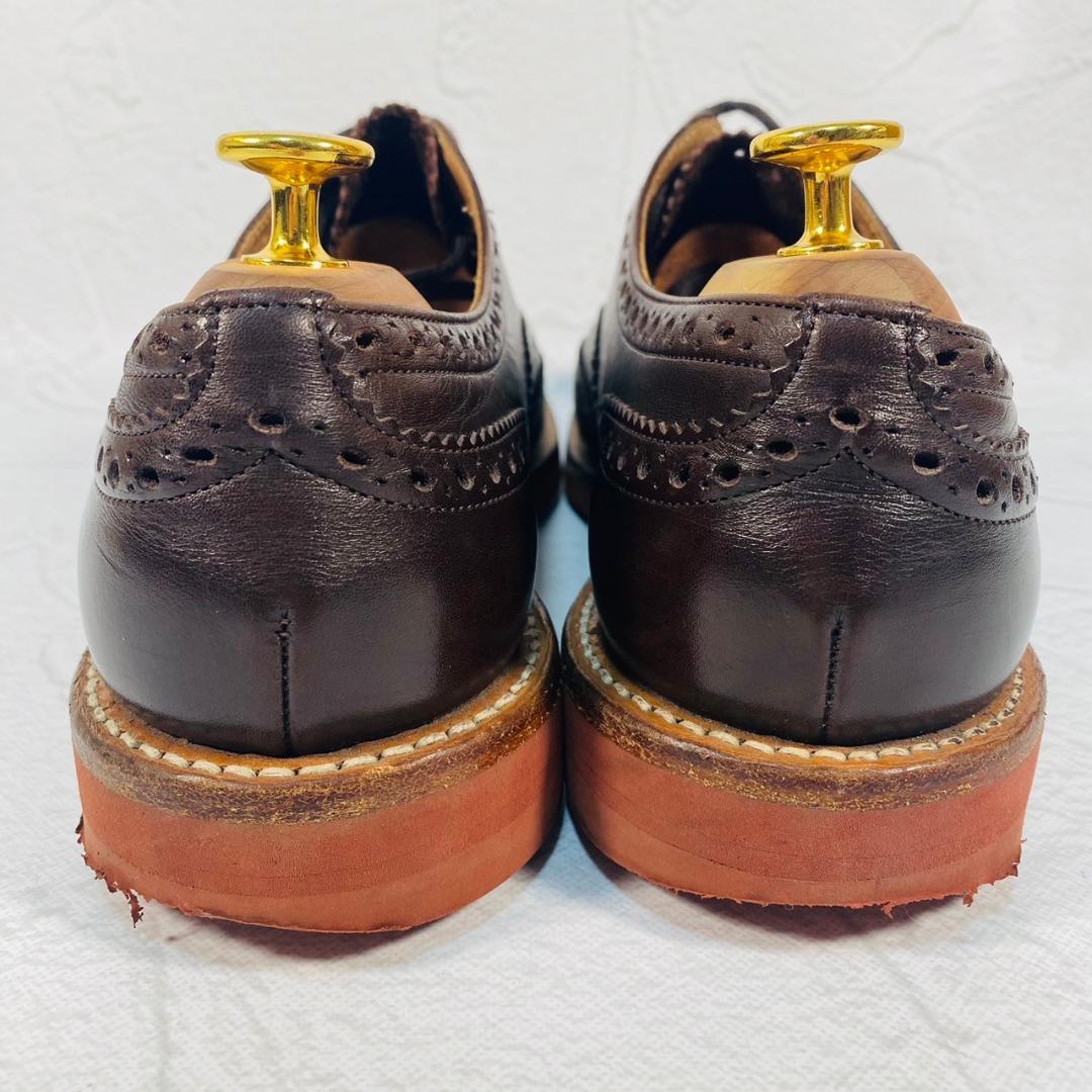 【美品】Church's チャーチ DOWNTOWN ダウンタウン ウイング 外羽根 メダリオンフルブローグ 茶 ブラウン UK7.5 / 26.0cm【W2460】