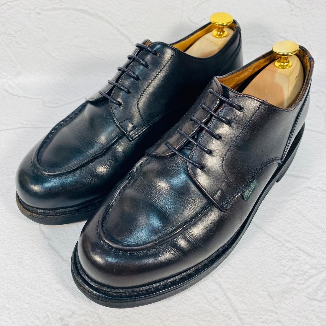 PARABOOT パラブーツ CHAMBORD シャンボード Uチップ 外羽根 黒 ブラックUK6 / 24.5cm【W2452】