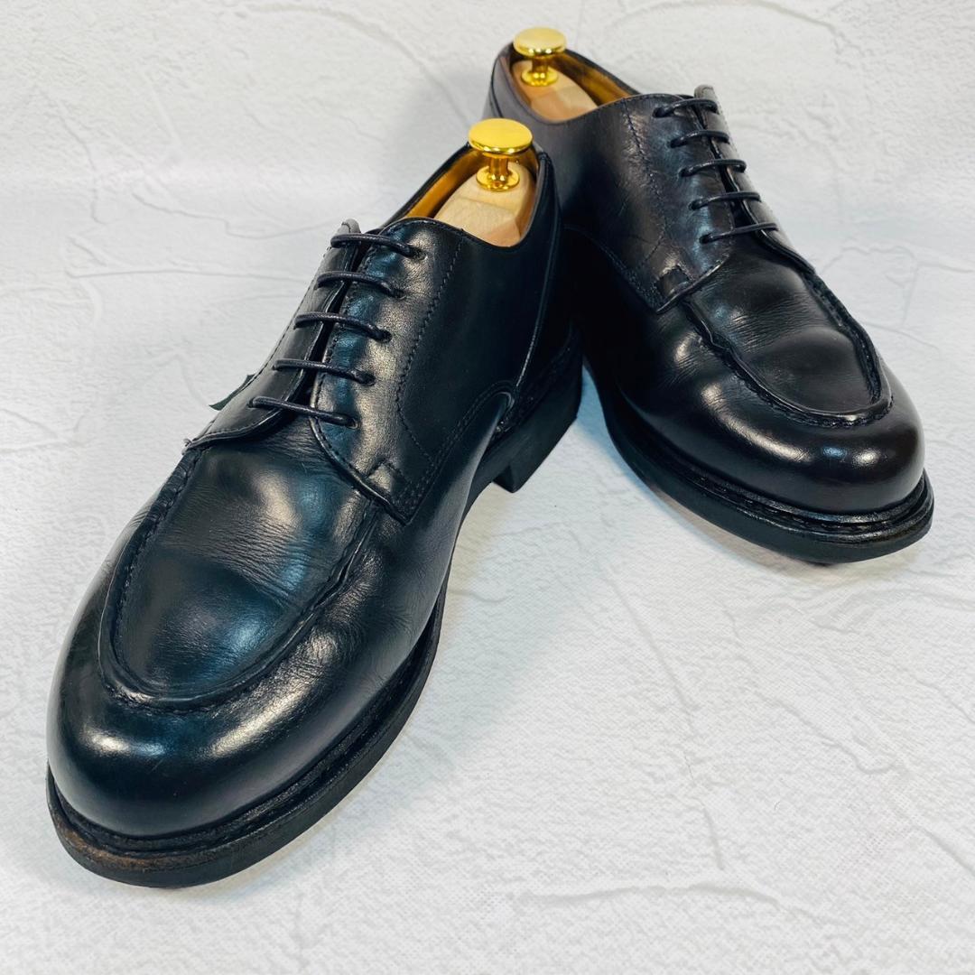 PARABOOT パラブーツ CHAMBORD シャンボード Uチップ 外羽根 黒 ブラックUK6 / 24.5cm【W2452】