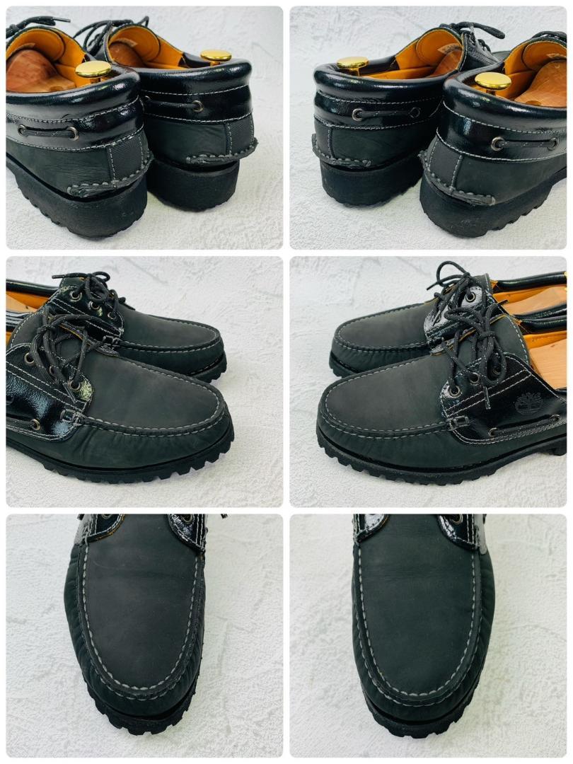 【美品】ティンバーランド スリーアイ クラシックラグ 黒 28 デッキシューズ