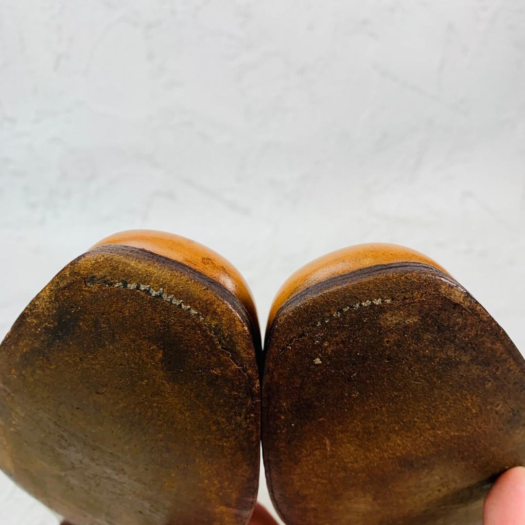 Crockett&Jones クロケットアンドジョーンズ ACTON アクトン バイカラー コインローファー 茶 ライトブラウン ベージュ UK7.5 / 26cm【W2760】