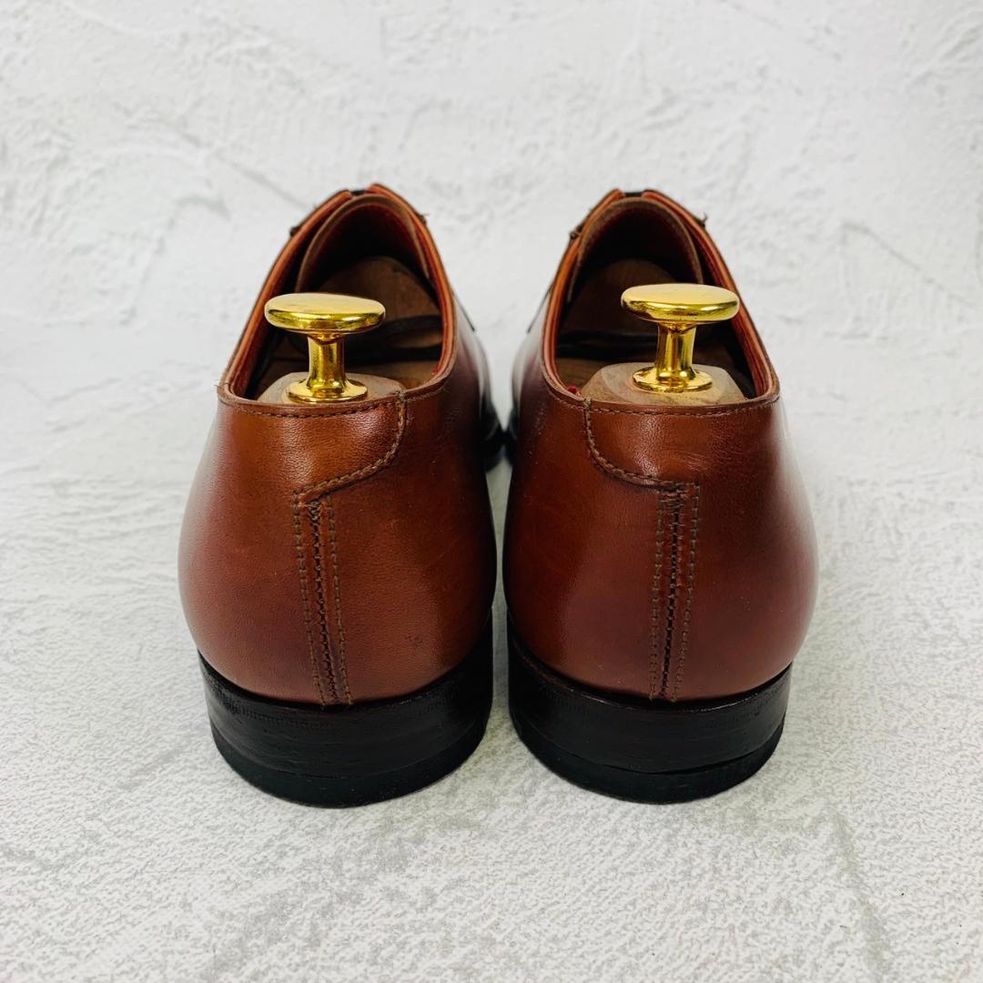 【リフト交換済み】Crockett&Jones クロケットアンドジョーンズ REGENT レジェンド プレーン 内羽根 リザード 切替 茶 ブラウン UK6 / 24.5cm【W2771】