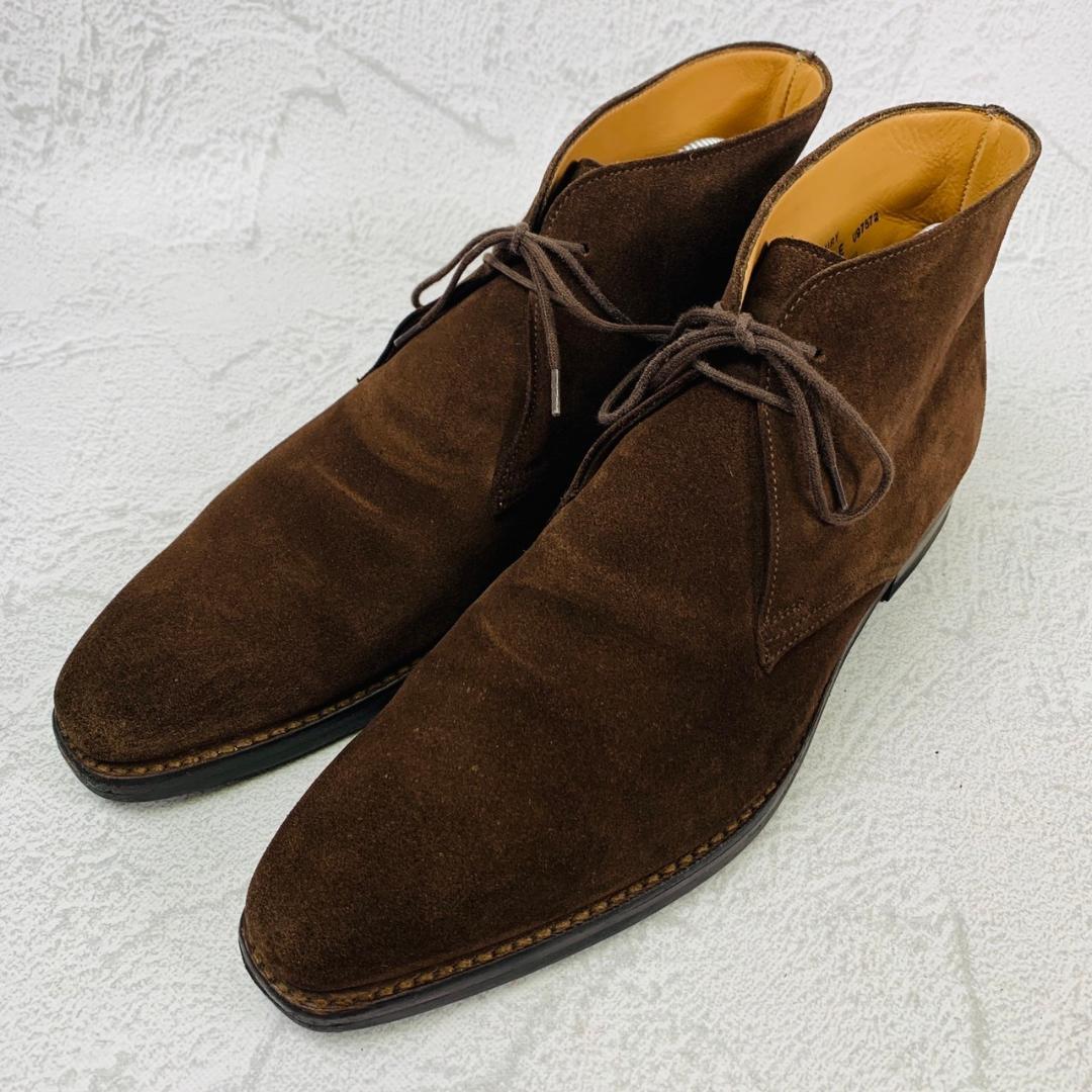 【良品】クロケットアンドジACrockett&Jones クロケットアンドジョーンズ TETBURY テッドベリー チャッカブーツ スエード ダイナイトソール 茶 ブラウン UK7.5 / 26cm【W2751】ョーンズ テッドベリー チャッカ 茶 7.5 スエード