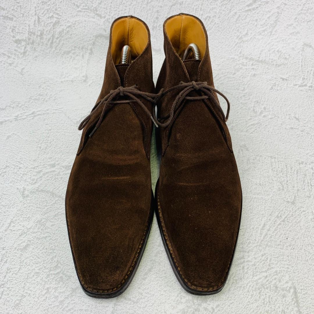 【良品】クロケットアンドジACrockett&Jones クロケットアンドジョーンズ TETBURY テッドベリー チャッカブーツ スエード ダイナイトソール 茶 ブラウン UK7.5 / 26cm【W2751】ョーンズ テッドベリー チャッカ 茶 7.5 スエード