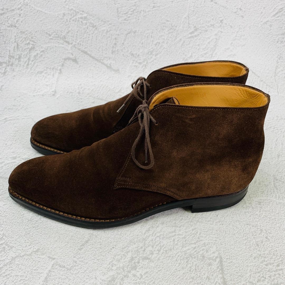 【良品】クロケットアンドジACrockett&Jones クロケットアンドジョーンズ TETBURY テッドベリー チャッカブーツ スエード ダイナイトソール 茶 ブラウン UK7.5 / 26cm【W2751】ョーンズ テッドベリー チャッカ 茶 7.5 スエード