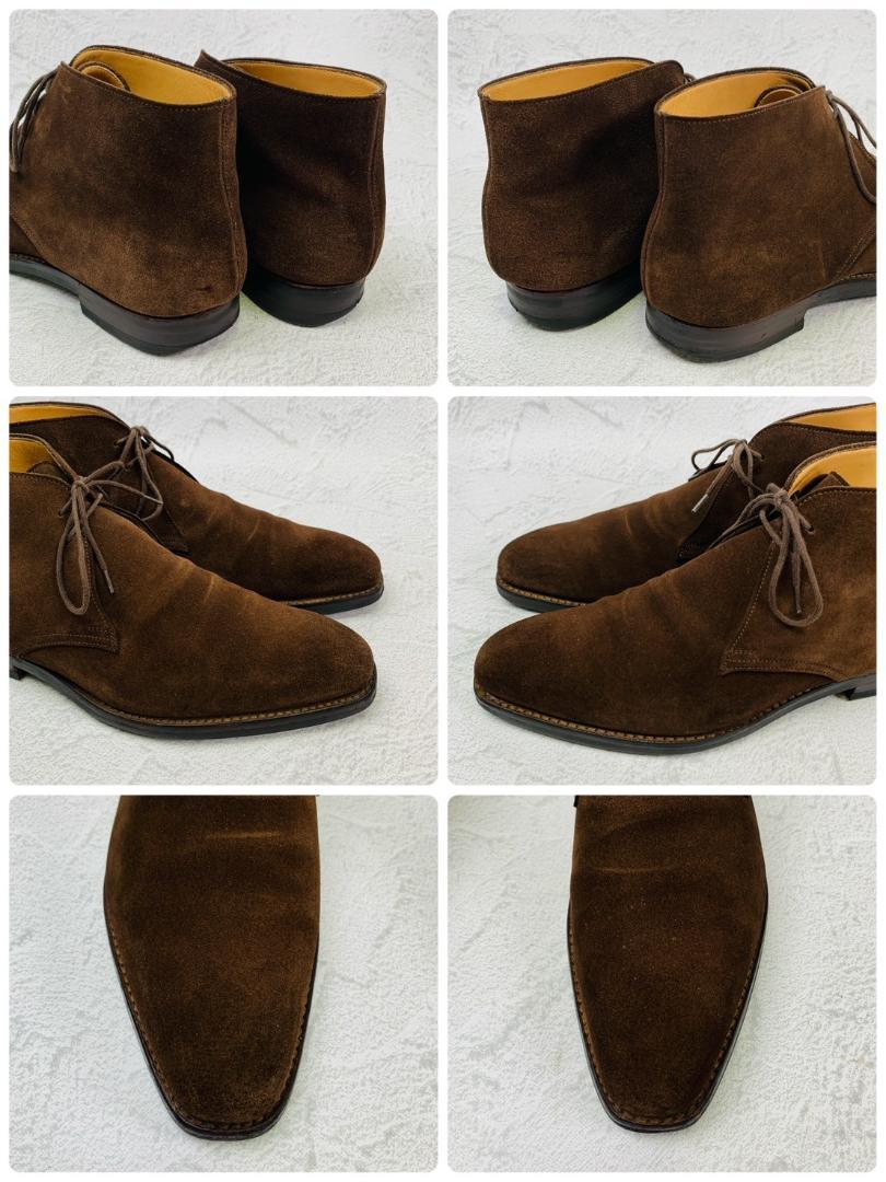 【良品】クロケットアンドジACrockett&Jones クロケットアンドジョーンズ TETBURY テッドベリー チャッカブーツ スエード ダイナイトソール 茶 ブラウン UK7.5 / 26cm【W2751】ョーンズ テッドベリー チャッカ 茶 7.5 スエード