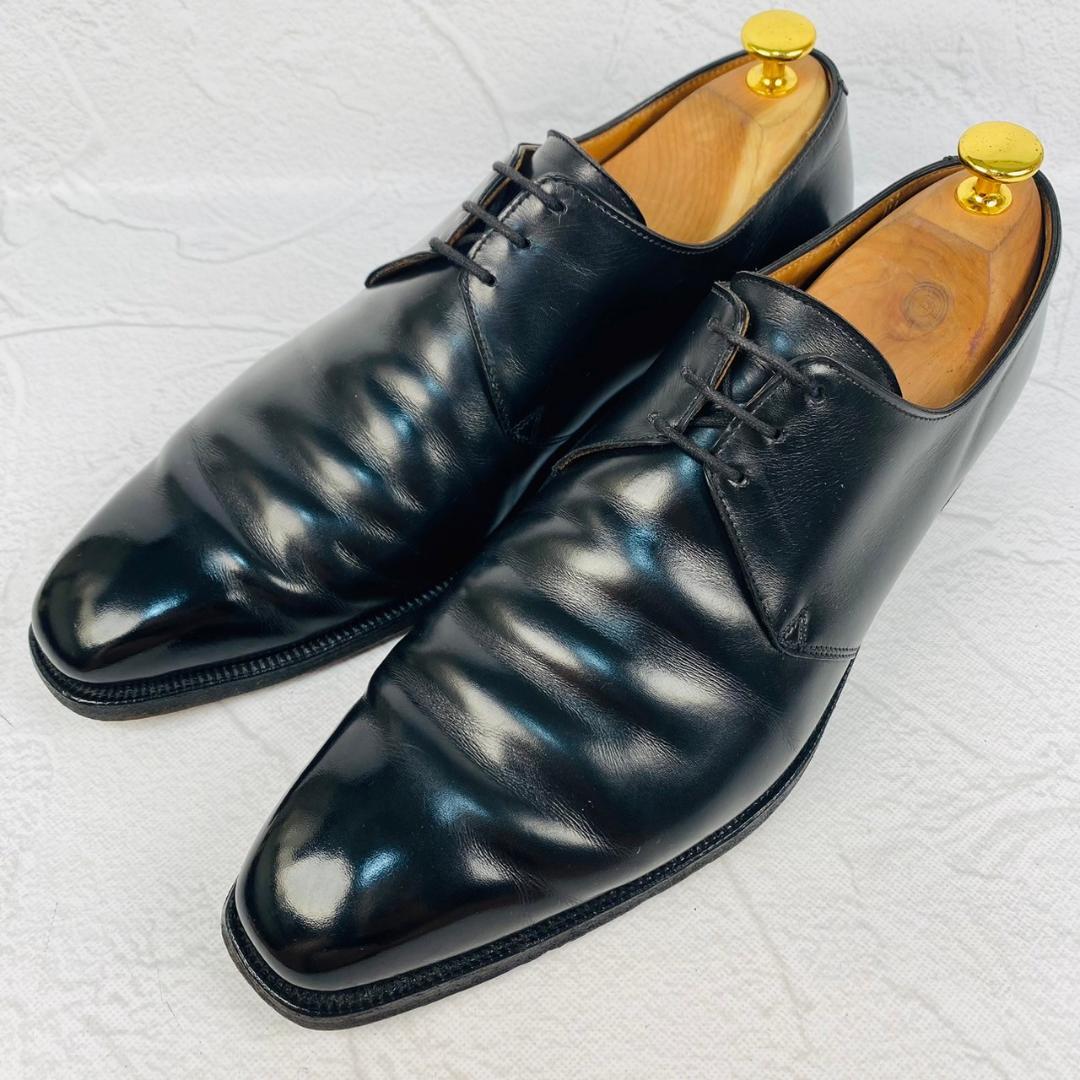 Crockett&Jones クロケットアンドジョーンズ HIGHBURY ハイバリー プレーン 外羽根 黒 ブラック UK7.5 / 26cm【W2720】