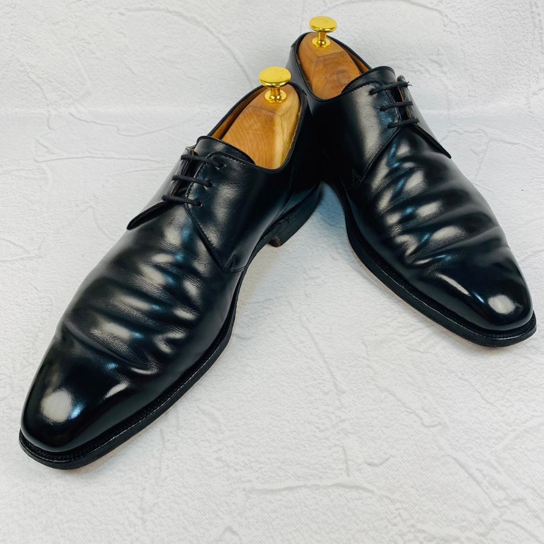 Crockett&Jones クロケットアンドジョーンズ HIGHBURY ハイバリー プレーン 外羽根 黒 ブラック UK7.5 / 26cm【W2720】