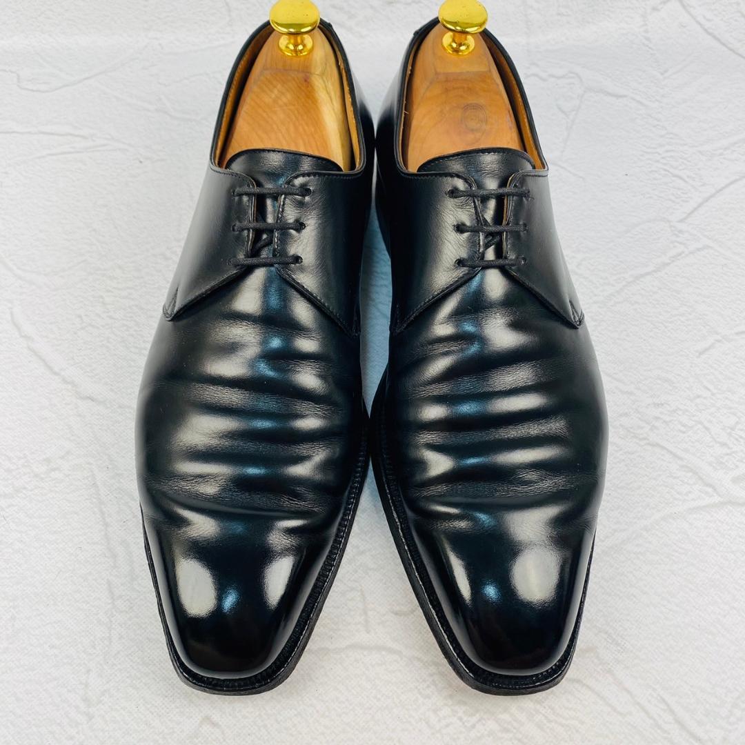 Crockett&Jones クロケットアンドジョーンズ HIGHBURY ハイバリー プレーン 外羽根 黒 ブラック UK7.5 / 26cm【W2720】