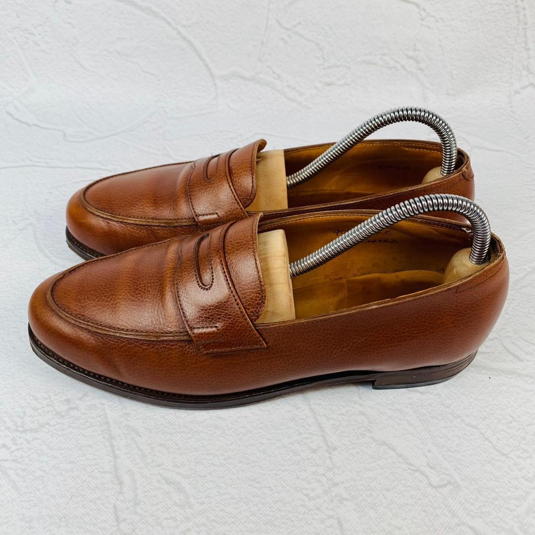 【希少】ジョンロブ CORTEZ コインローファー ハーフ 茶 70C 革靴