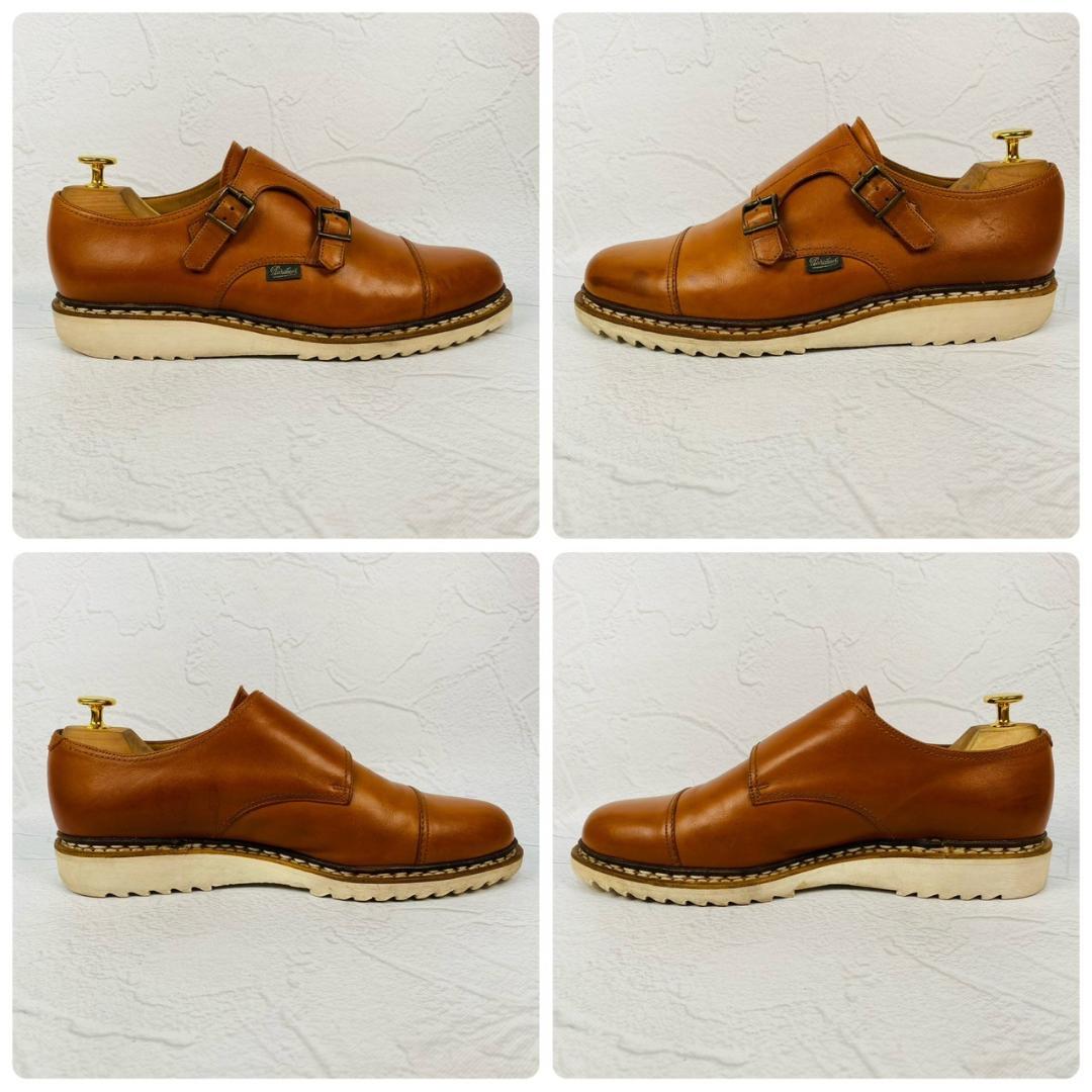 PARABOOT パラブーツ WILLIAM ウィリアム ダブルモンク ストラップ ストレート 茶 ライトブラウン UK8 / 26.5cm【W2906】