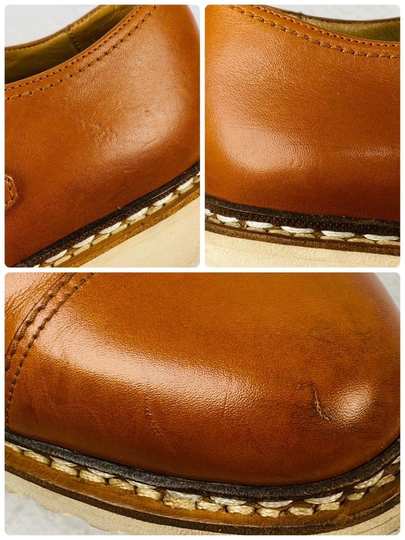 PARABOOT パラブーツ WILLIAM ウィリアム ダブルモンク ストラップ ストレート 茶 ライトブラウン UK8 / 26.5cm【W2906】