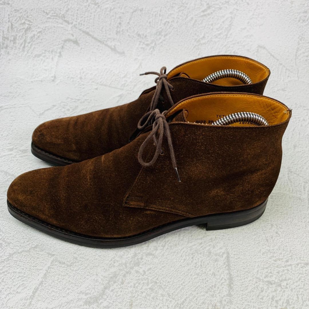 【良品】Crockett&Jones クロケットアンドジョーンズ TETBURY テッドベリー チャッカブーツ スエード ダイナイトソール 茶 ブラウン UK6 / 24.5cm【W2753】