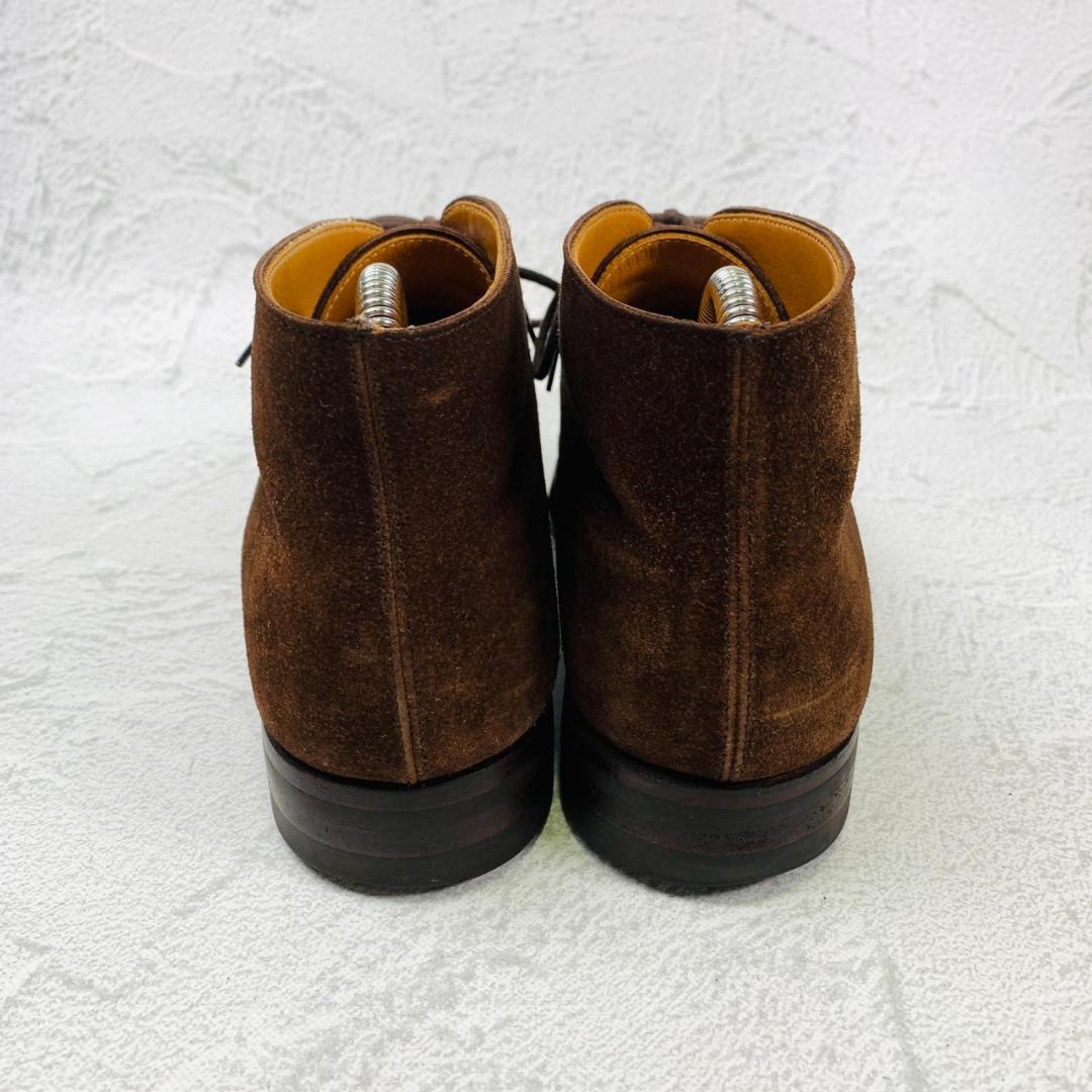【良品】Crockett&Jones クロケットアンドジョーンズ TETBURY テッドベリー チャッカブーツ スエード ダイナイトソール 茶 ブラウン UK6 / 24.5cm【W2753】