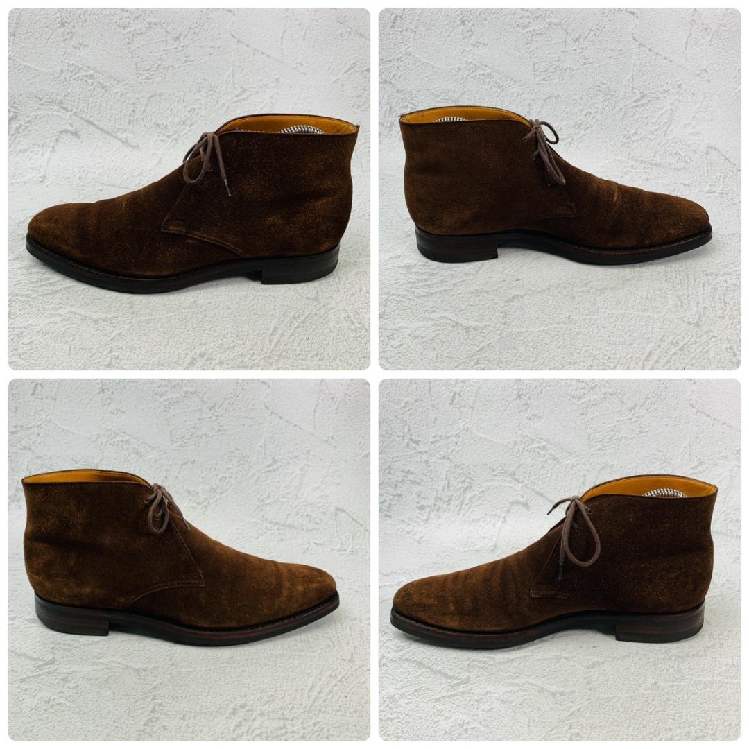 【良品】Crockett&Jones クロケットアンドジョーンズ TETBURY テッドベリー チャッカブーツ スエード ダイナイトソール 茶 ブラウン UK6 / 24.5cm【W2753】