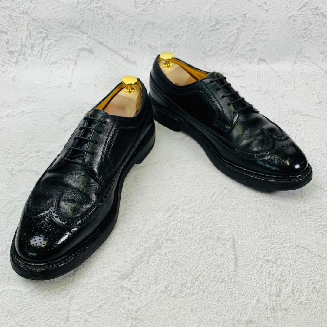 FLORSHEIM フローシャイム Kenmoor ケンムーア ウイング 外羽根 黒 ブラック BLACK US8.5 / 26.5cm【W2807】