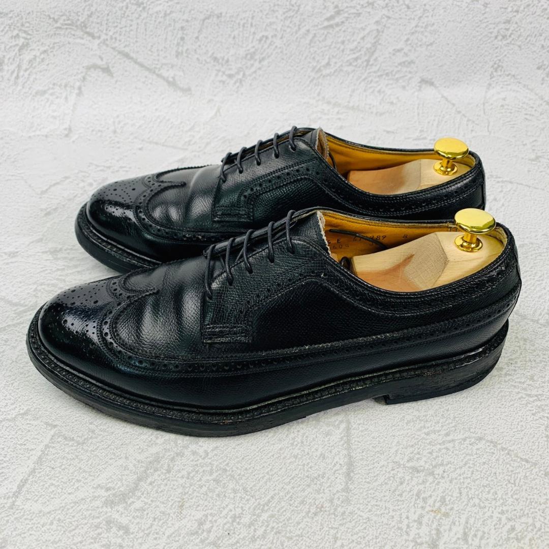 FLORSHEIM フローシャイム Kenmoor ケンムーア ウイング 外羽根 黒 ブラック BLACK US8.5 / 26.5cm【W2807】