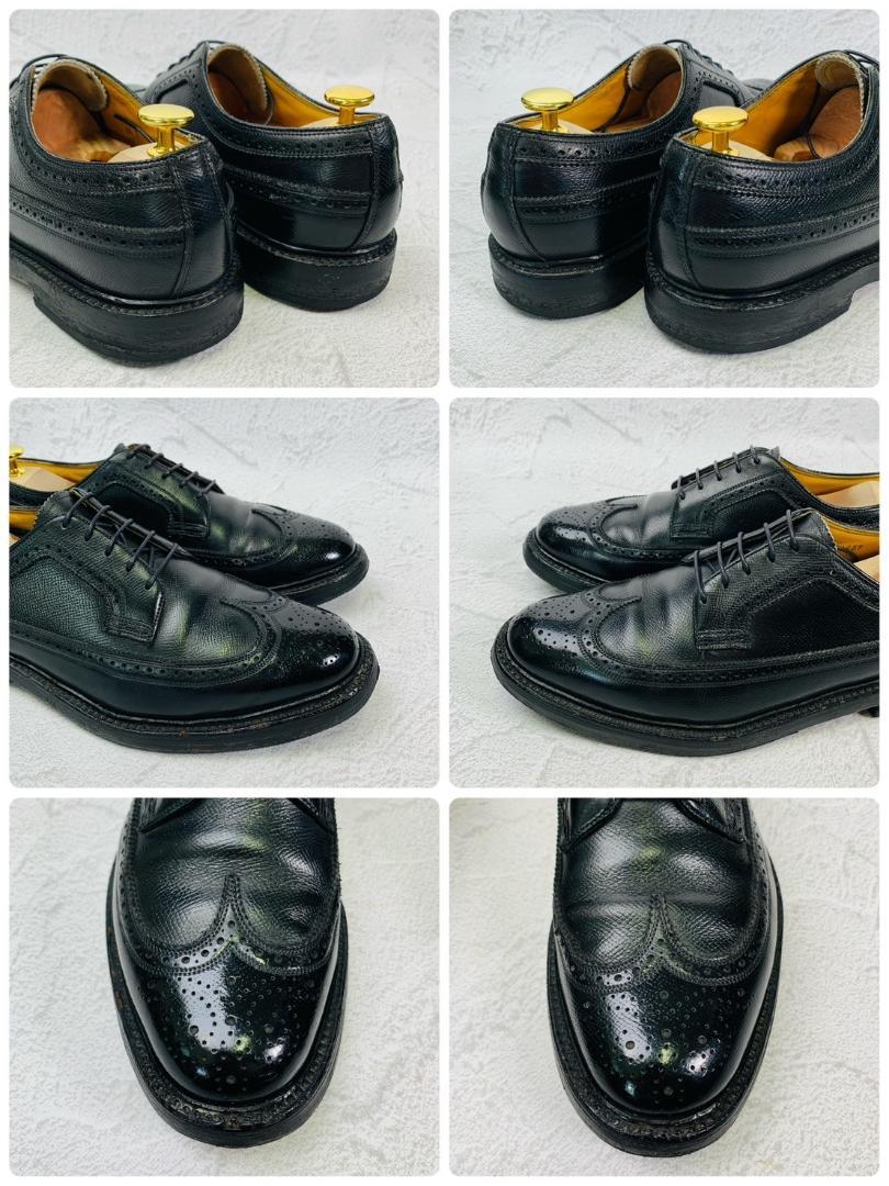 FLORSHEIM フローシャイム Kenmoor ケンムーア ウイング 外羽根 黒 ブラック BLACK US8.5 / 26.5cm【W2807】