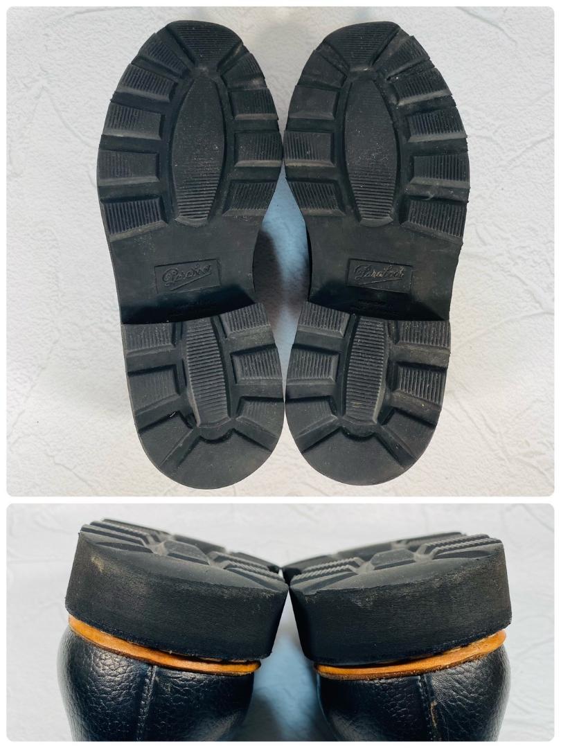 【良品】パラブーツ ウィリアム ダブルモンク シボ革 革靴 黒 6.5 ドレス