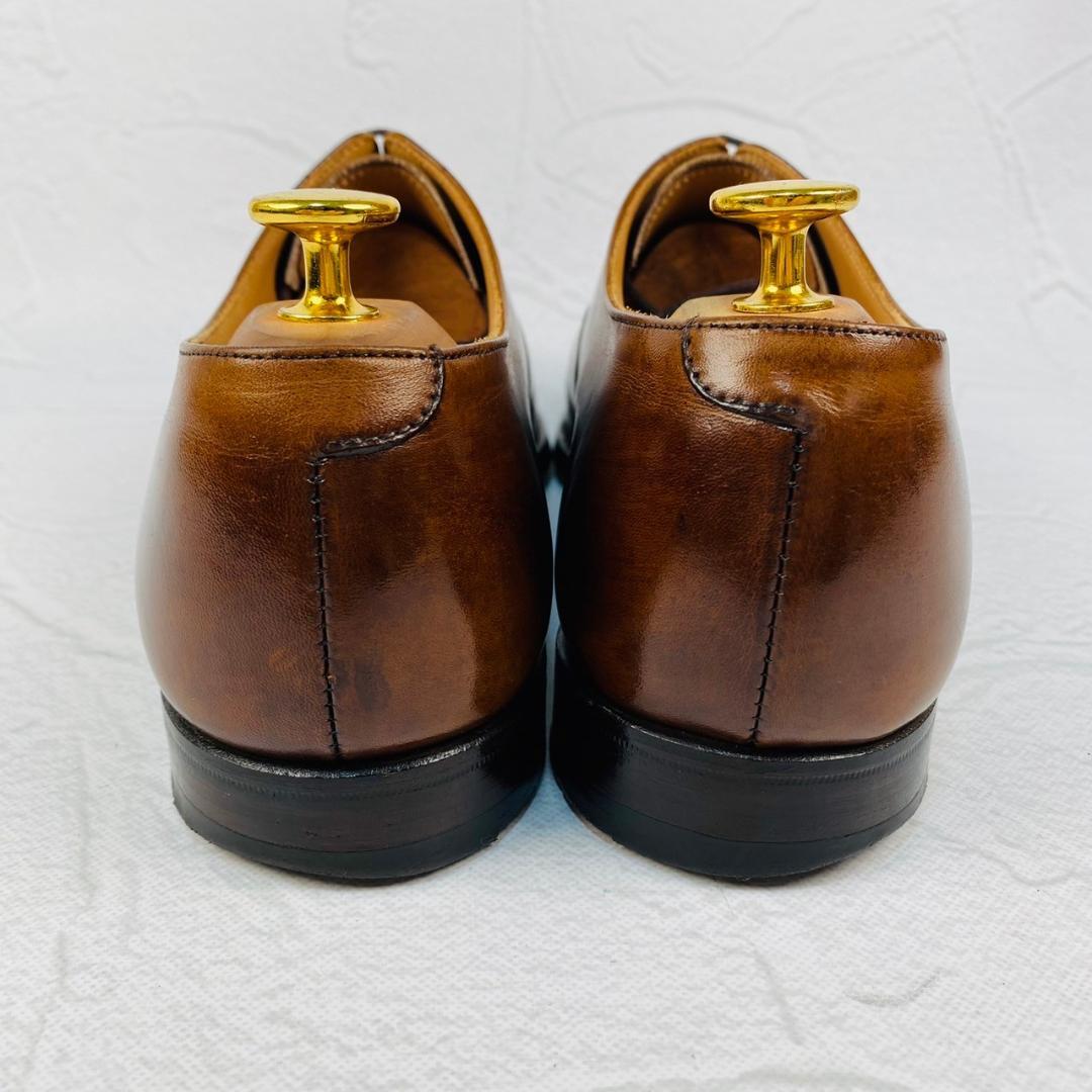【良品】クロケットアンドジョーンズ HALLAM ストレート 茶 7.5 高級