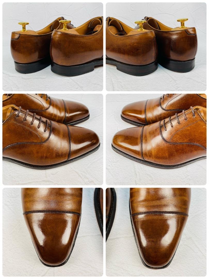 【良品】クロケットアンドジョーンズ HALLAM ストレート 茶 7.5 高級