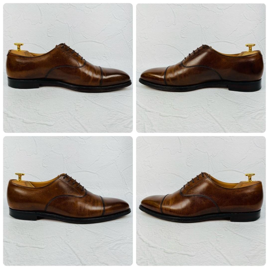 【良品】クロケットアンドジョーンズ HALLAM ストレート 茶 7.5 高級
