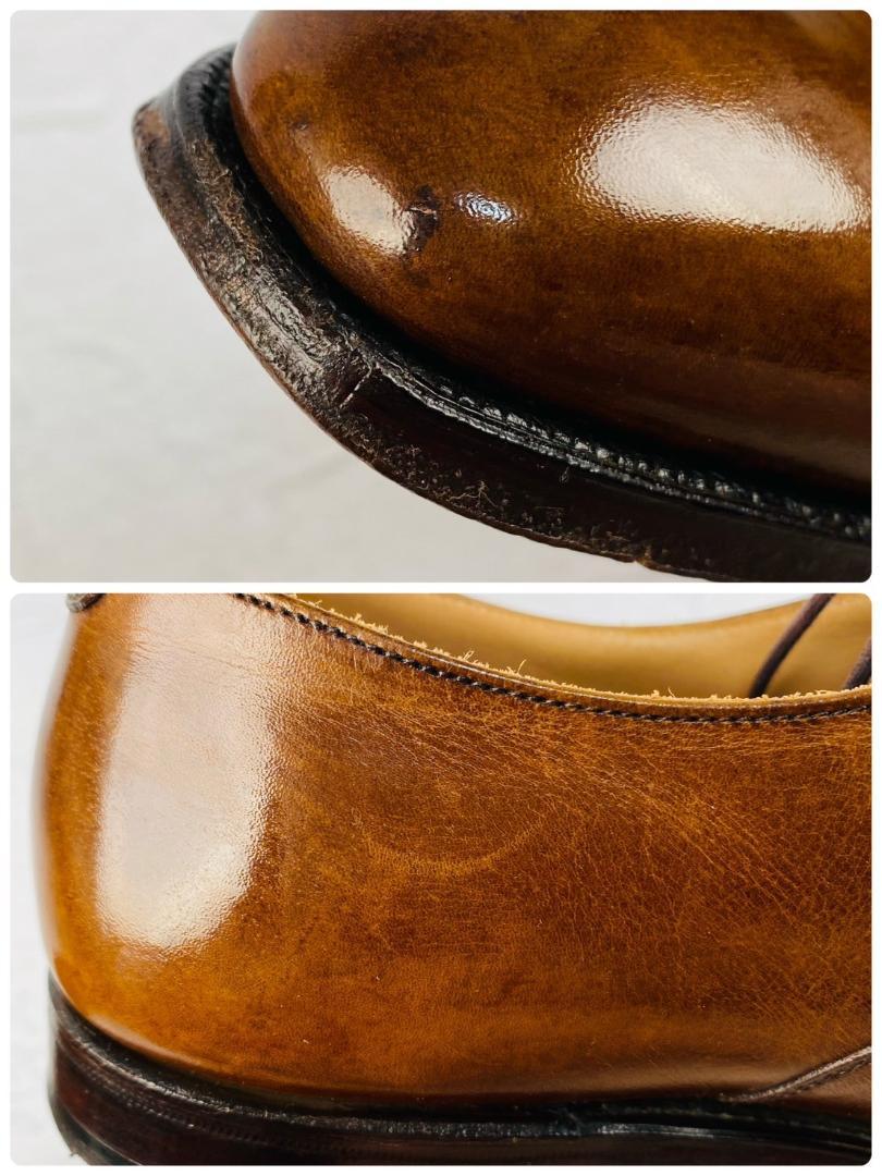 【良品】クロケットアンドジョーンズ HALLAM ストレート 茶 7.5 高級