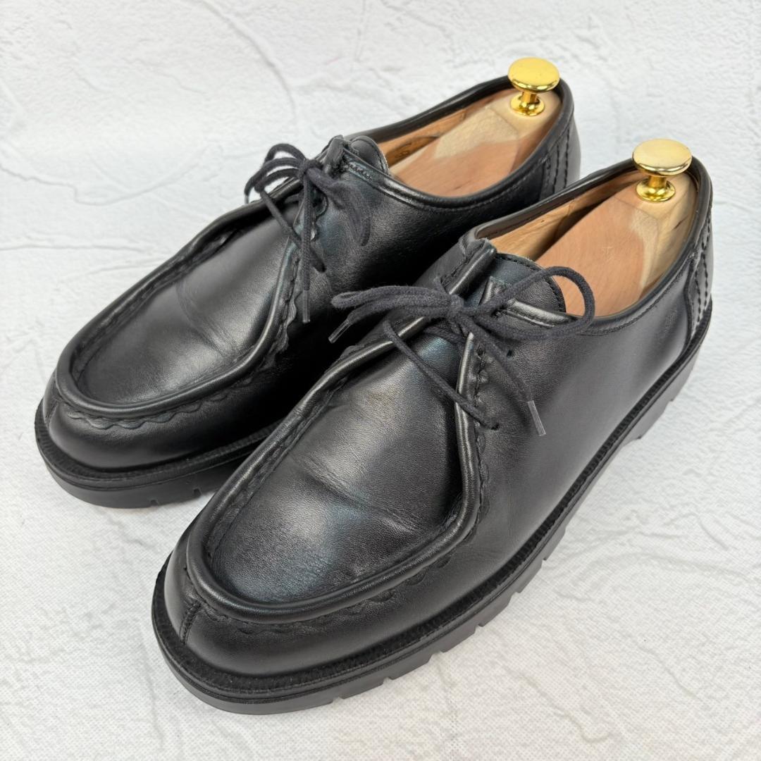 クレマン パドレ チロリアンシューズ 41 黒 レザー 美品 良品】クレマン パドレ チロリアンシューズ モカシン 黒 41 革靴 軽量