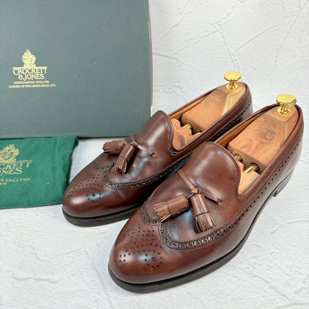 良品】クロケットアンドジョーンズ ロングウイング タッセル