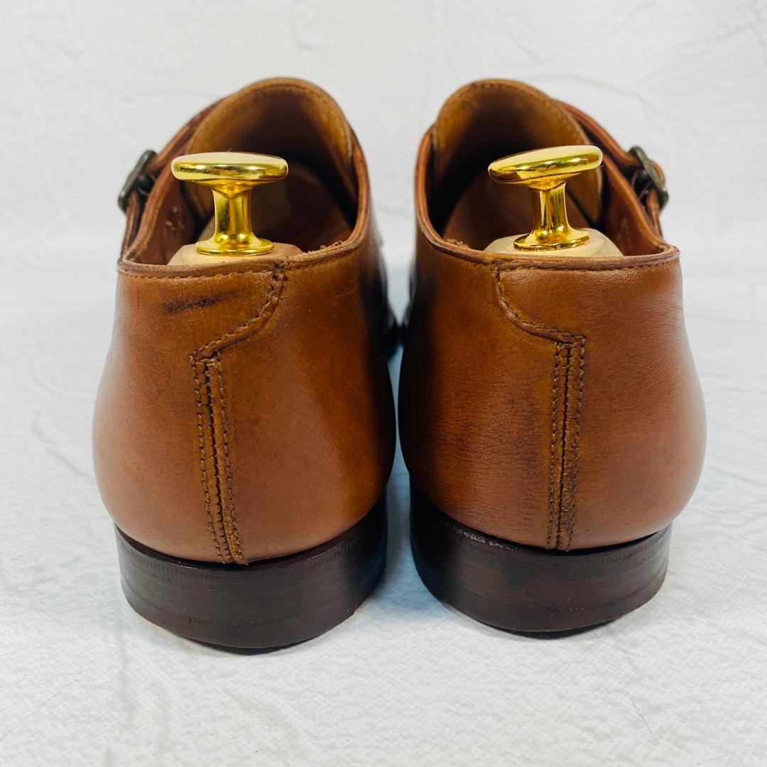 Crockett&Jones クロケットアンドジョーンズ CADOGAN カドガン ダブルモンクストラップ ストレート 茶 ブラウン UK6.5 / 25cm【W2456】